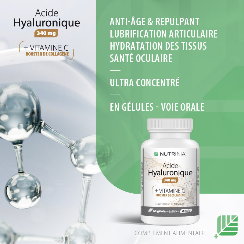 Acide Hyaluronique Naturel 340 mg Nutrinia