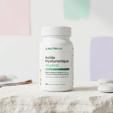 Acide Hyaluronique Végétal — Anti-âge, Hydratation, repulpage & confort articulaire | AH 340 mg + Vitamine C, cure 2 mois