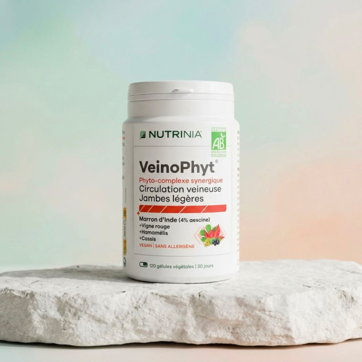 VeinoPhyt® Bio confort veineux et jambes légères Nutrinia 120 gélules
