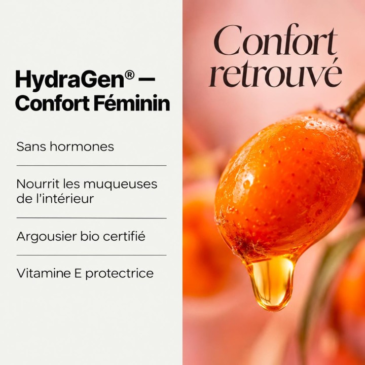 Points forts HydraGen® Sécheresse intime Nutrinia