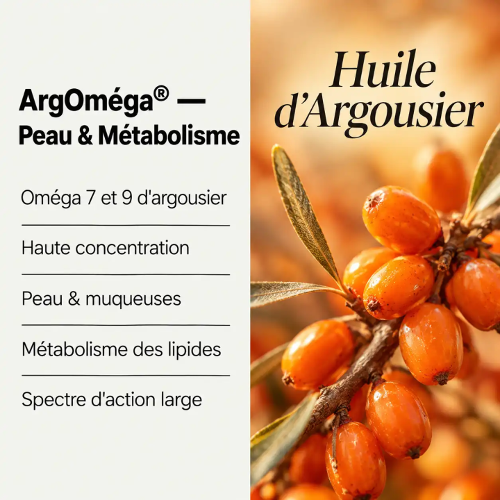 ArgOméga® Superfruit - Huile d'argousier bio, 60 capsules