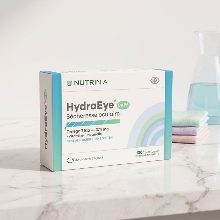 HydraEye Sécheresse Oculaire Nutrinia - Capsules sous blister pour le confort des yeux secs