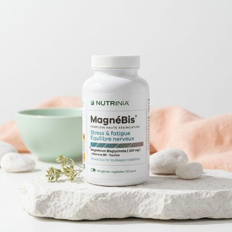 MagnéBis® — Anti-stress, sommeil & fatigue | Magnésium bisglycinate - 320 mg de Magnésium élément + B6, cure 2 mois