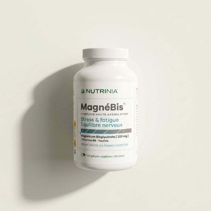 Magnésium Bisglycinate - Fatigue et Stress - MagnéBis Nutrinia