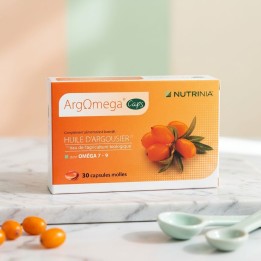 Huile d'Argousier ArgOmega® NUTRINIA 550 mg Oméga 7 et 9