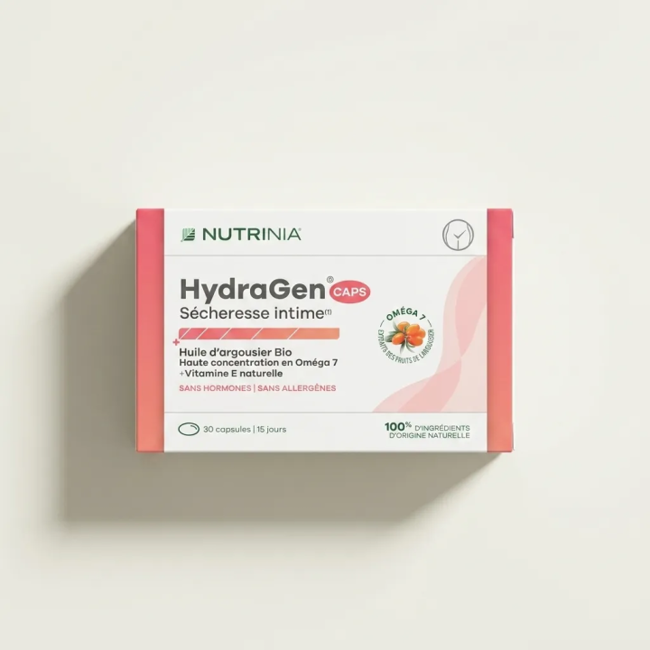 Sécheresse Intime HydraGen Nutrinia sans hormone pour hydratation vaginale