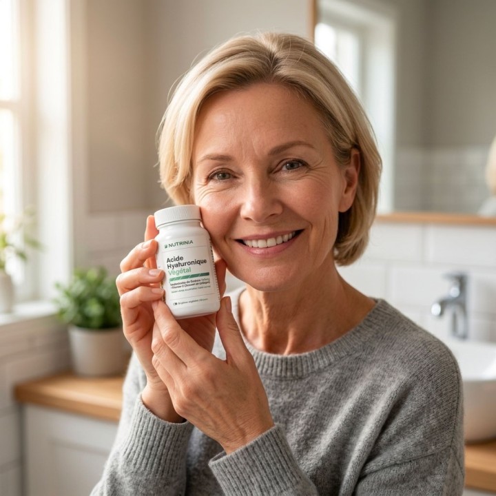 Prévention anti-âge hydratation derme Acide Hyaluronique Nutrinia