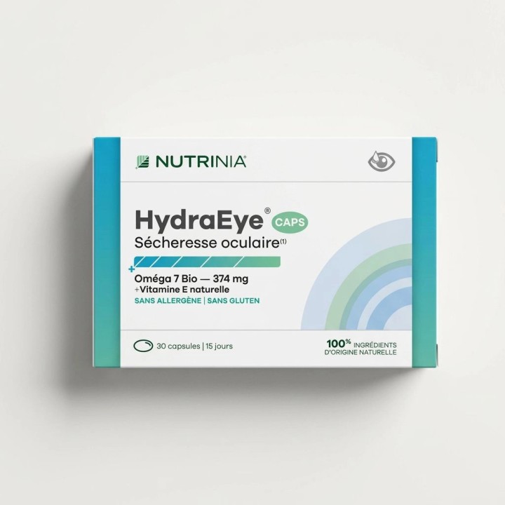 HydraEye Sécheresse Oculaire Nutrinia - Capsules sous blister pour le confort des yeux secs